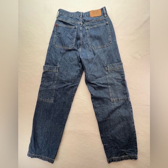 BDG Jeans Women's 28 High Rise Baggy Cargo Carpenter Stritch Medium Wash Denim - Picture 5 of 14